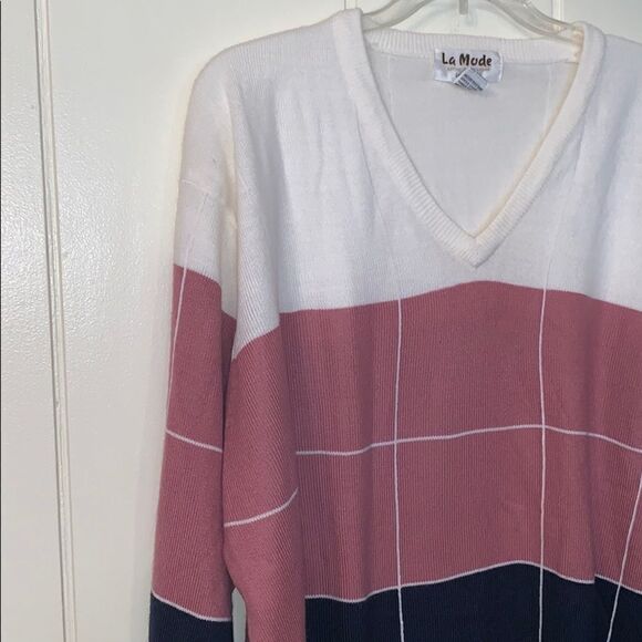 Vtg 80s/90s La Mode thin cashmerlon sweater - Picture 4 of 8